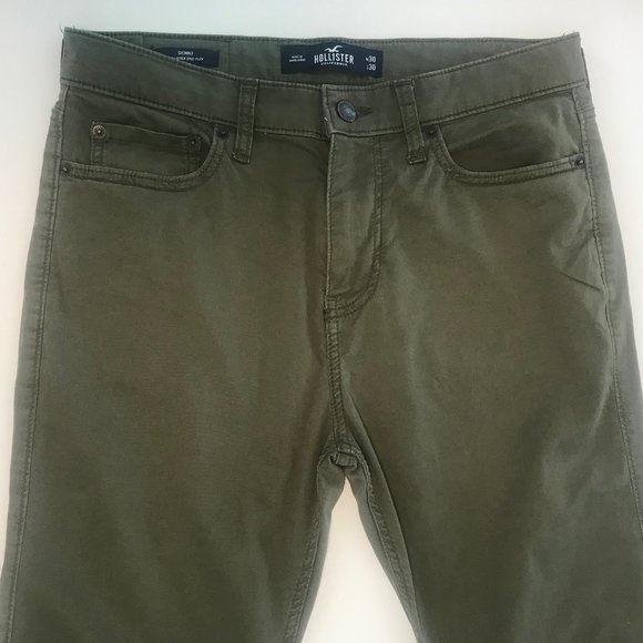 ( 3 for 20) - Hollister Olive Green Chino  W30 L30 - Picture 3 of 7